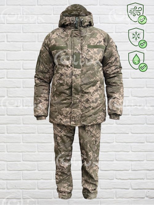 Зимовий водонепроникний костюм ЗСУ (піксель)